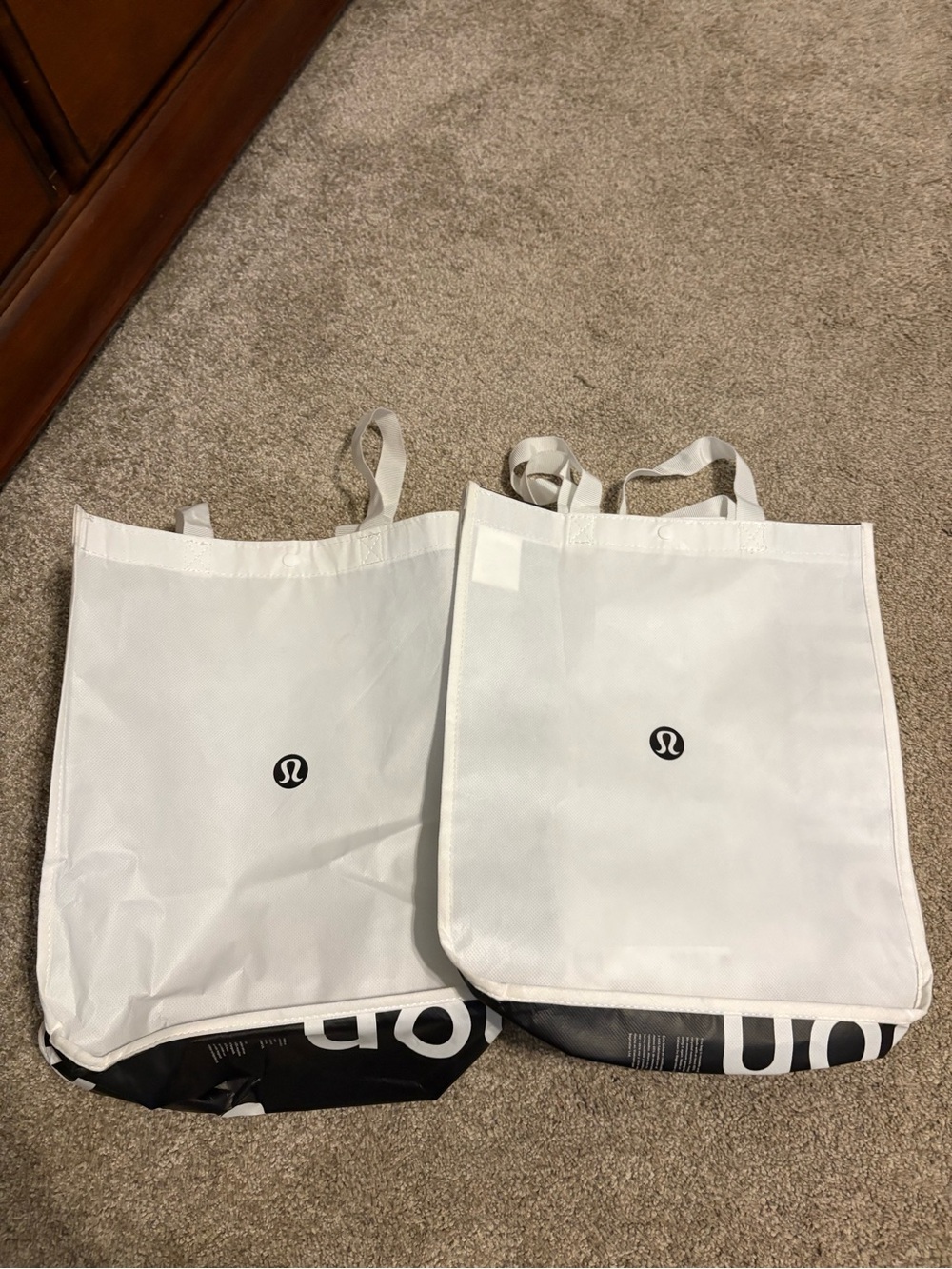 lululemon athletica White Reusable Tote Bags (Pair)